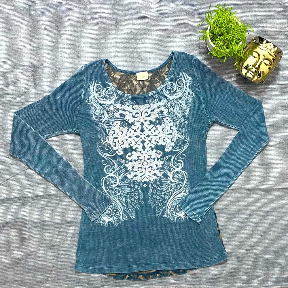 Sheer long sleeve shirt